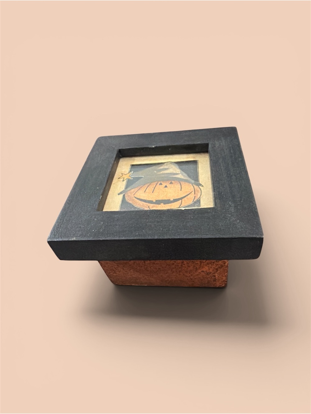 Halloween Primitive Pumpkin Frame Box